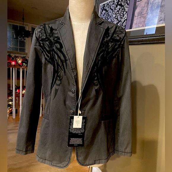 ROAR Men’s Blazer Grey Size L GREAT for Wedding Season - Picture 4 of 15